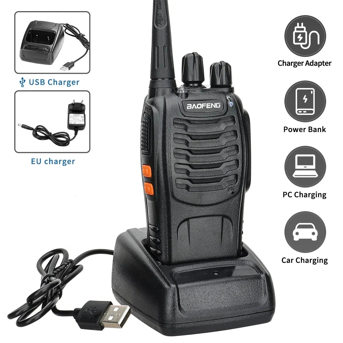 Toveisradioer Baofeng BF-888S V2 2 stk med robust og kompakt design