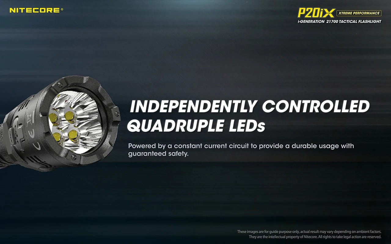 Nitecore P20iX USB - C oppladbar taktisk lommelykt 4000 lumen med 5000mAh batteri - HzConnect