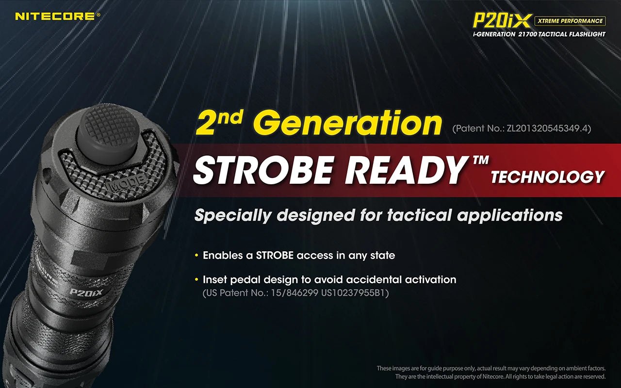 Nitecore P20iX USB - C oppladbar taktisk lommelykt 4000 lumen med 5000mAh batteri - HzConnect