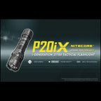 Nitecore P20iX USB - C oppladbar taktisk lommelykt 4000 lumen med 5000mAh batteri - HzConnect